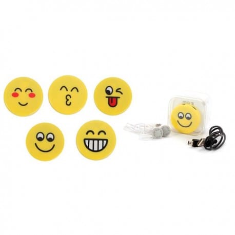 MP3 EMOTICONOS EN CAJA DE REGALO (CABLE+CASCOS)