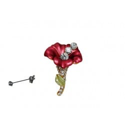 BROCHE DECORATIVO FLOR CON PERLAS