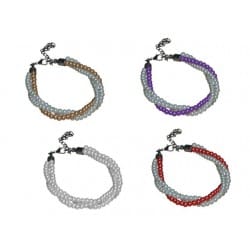 PULSERA TRIPLE DE PERLAS BLANCAS