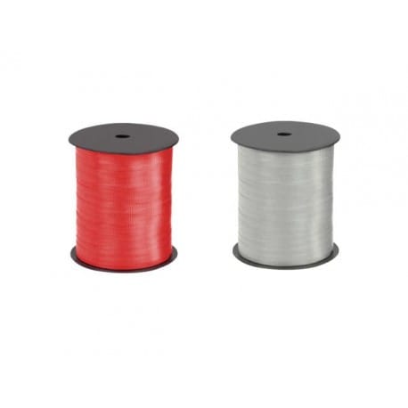 ROLLO DE CINTA DECORATIVA DE RIZAR FINA CON BRILLO 500 YARDS.-0,5 CM.