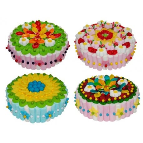 TARTA DECORATIVA DE GOLOSINAS SURTIDAS DISEÑO