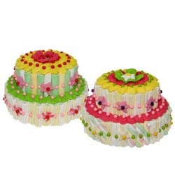 TARTA DECORATIVA DE GOLOSINAS SURTIDAS DISEÑO 2 BASES