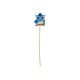 LOTE DE 48 PINCHOS DE MADERA PARA GOLOSINAS BÚHO AZUL