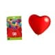 BOLSA DE GLOBOS CORAZÓN ROJOS (50 GLOBOS)