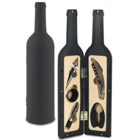 SET BOTELLA VINO 5 PIEZAS 32X7X7 CM.