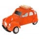 COCHE PARED NARANJA RETRO