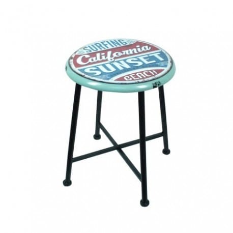 TABURETE RETRO CALIFORNIA 45X34.5X34.5 CM.