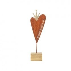 FIGURA CORAZON BASE MADERA 29.5X9X5.5 CM.