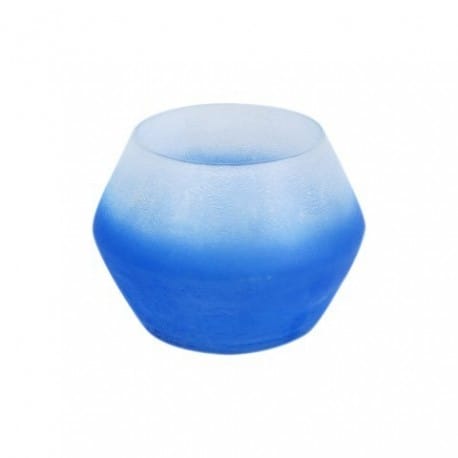 CANDELABRO VOTIVE T LITE AZUL 10X14X14 CM.