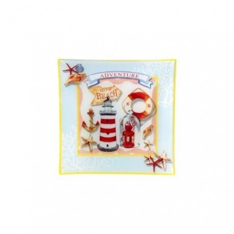 PLATO CUADRADO ADVENTURE 2X21.5X21.5 CM.