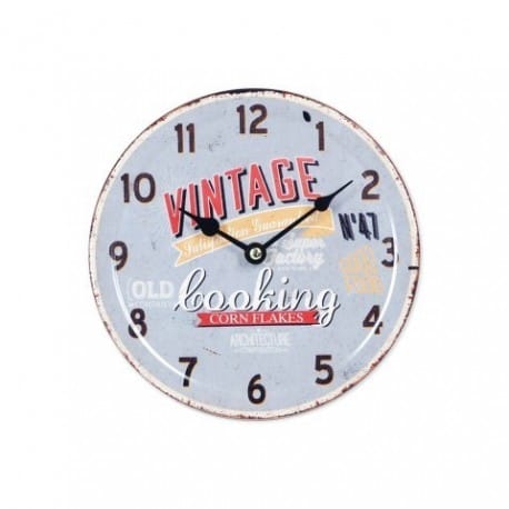 RELOJ PARED VINTAGE 20X20X3 CM.