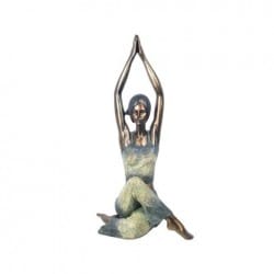 FIGURA MUJER YOGA 40X22X16.5 CM.