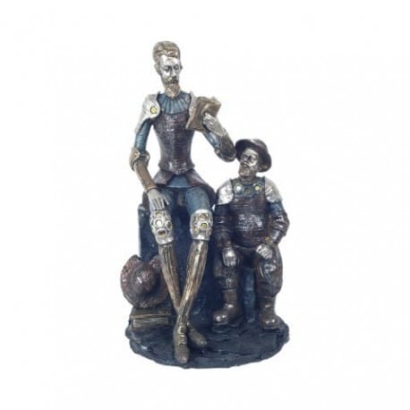 FIGURA RESINA DON QUIJOTE Y SANCHO 30X17X15 CM.