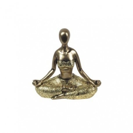 FIGURA MUJER YOGA 17X17X7 CM.