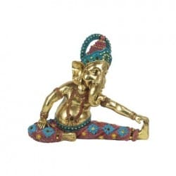 FIGURA GANESHA YOGA 22X25X8.5 CM.