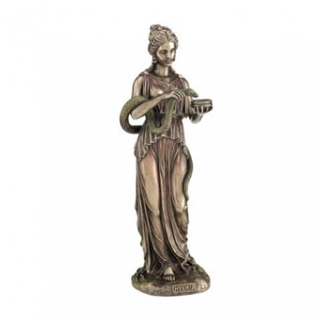 FIGURA DIOSA GRIEGA HYGIEIA 28X8X8 CM.