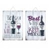 SET 2 ADORNOS PARED VINO 60X40X1.8 CM.