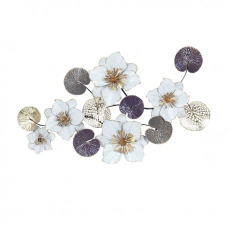 ADORNO PARED FLORES METAL 100X6X53 CM.