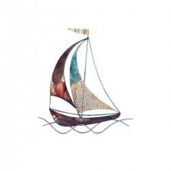 ADORNO PARED BARCO METAL 31X5x34 CM.