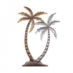 ADORNO PARED PALMERAS METAL 56X1X80 CM.