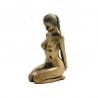 FIGURA MUJER DESNUDA RESINA BRONCE 9.5X5X14 CM.