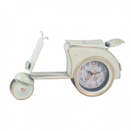 RELOJ SOBREMESA VESPA RETRO METAL 32X8X17 CM.