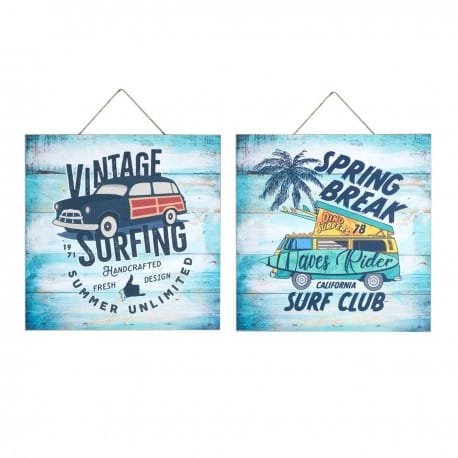 SET 2 ADORNOS PARED SURF 30X0.90X30 CM.