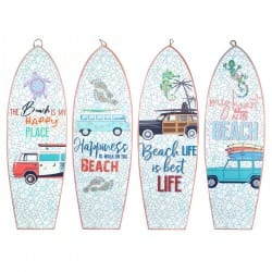 SET 4 PLACAS PARED TABLA SURF 20X0.90X60 CM.
