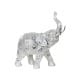 FIGURA ELEFANTE PLATEADO RESINA 26X10X28 CM.