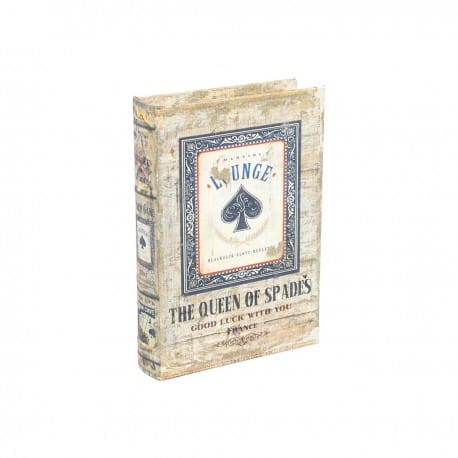 CAJA LIBRO BARAJA CARTAS POKER 17.5X12.5X3.5 CM.