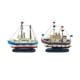 SET 2 FIGURAS BARCO METAL 13.5X5X13.5 CM.