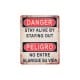 ADORNO PARED DANGER PELIGRO METAL 20X0.10X25 CM.