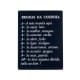 PLACA PARED FRASE ORIGINAL REGLAS DE COCINA METAL 25X0.10X33 CM.