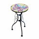 MESA STAND DECORATIVA MARIPOSA METAL Y CRISTAL 30.50X30.50X55.50 CM.
