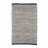 ALFOMBRA RECTANGULAR YUTE Y CUERO COLOR NATURAL, GRIS Y BEIGE 85X55X1 CM.