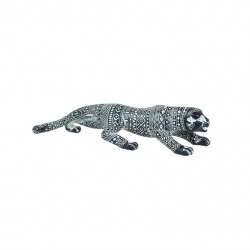 FIGURA LEOPARDO RESINA 30X6.5X7 cm.