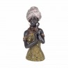 FIGURA AFRICANA RESINA 12X12X28 CM.