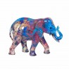 FIGURA ELEFANTE RESINA MULTICOLOR 22x8X16 CM.