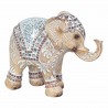 FIGURA ELEFANTE CON ESPEJOS RESINA 15.5X6.5X12.5 CM.