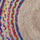 ALFOMBRA REDONDA TRENZADA YUTE MULTICOLOR 1X90X90 CM.