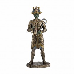 FIGURA DIOS EGIPCIO OSIRIS RESINA 10.5X7.5X27 CM.