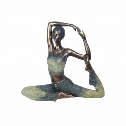 FIGURA MUJER YOGA RESINA 34.5X10X31.5 CM.