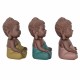 SET 3 FIGURAS BUDAS LINDA RESINA 8X6.5X13 CM.