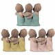 SET 3 FIGURAS BUDAS LINDA NO VE, NO HABLA, NO OYE RESINA 13X5X13 CM.