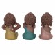 SET 3 FIGURAS BUDAS LINDA NO VE, NO HABLA, NO OYE RESINA 5X5X10 CM.