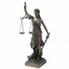 FIGURA DIOSA DE LA JUSTICIA RESINA BRONCE 10X9X33 CM.