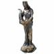 FIGURA DIOSA DE LA FORTUNA RESINA BRONCE 10X10X29 CM.