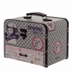 CAJA COSTURA HANDMADE CON SET COSTURA 25.5X18X20 CM.