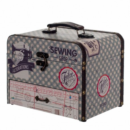 CAJA COSTURA HANDMADE CON SET COSTURA 25.5X18X20 CM.