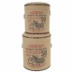 SET 2 CAJAS TABURETE MOTOS VINTAGE 40X40X48.5 CM.